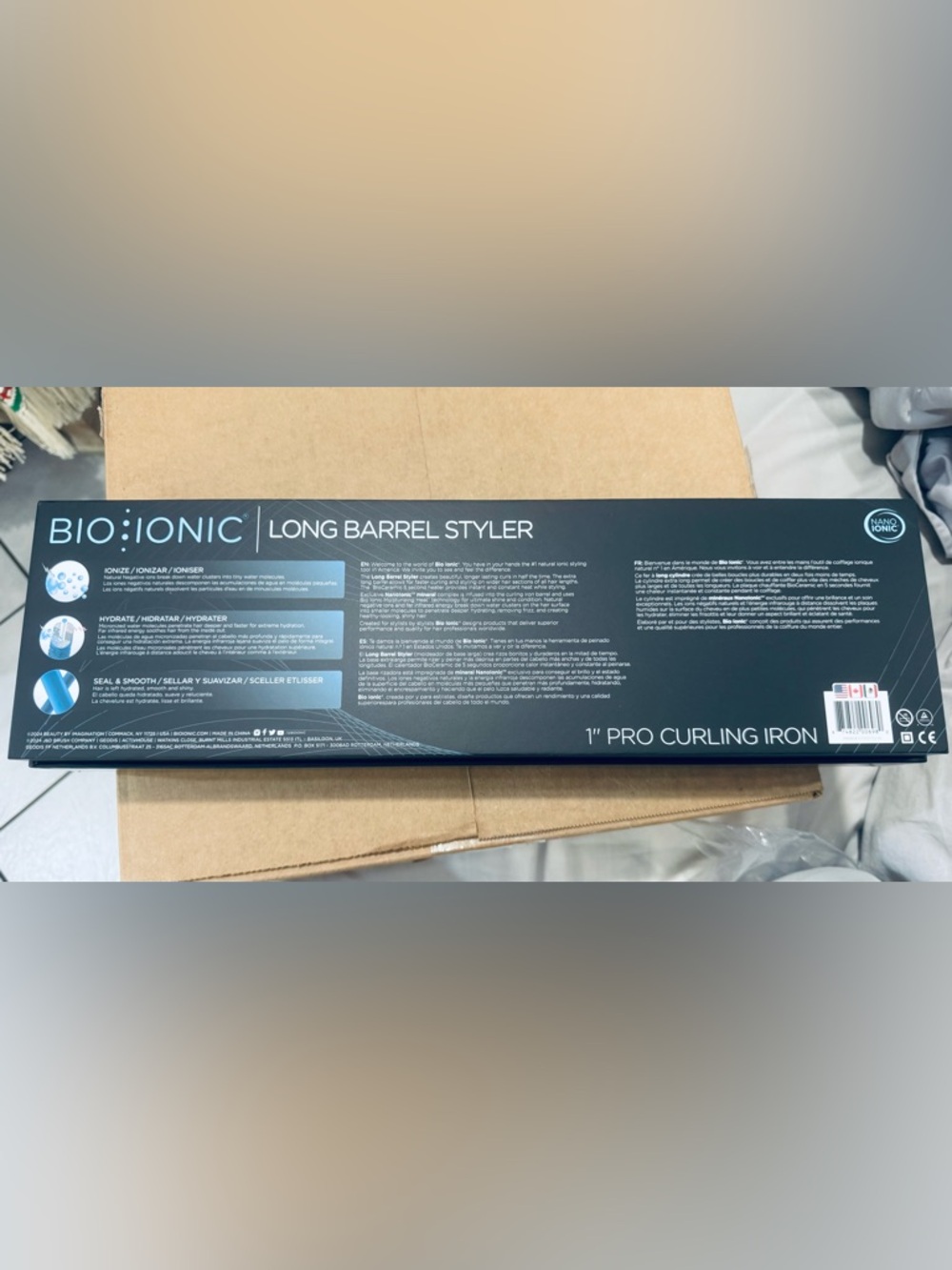 Bio lonic Long Barrel Curling Iron 1 INCH New in Box - Picture 4 of 8